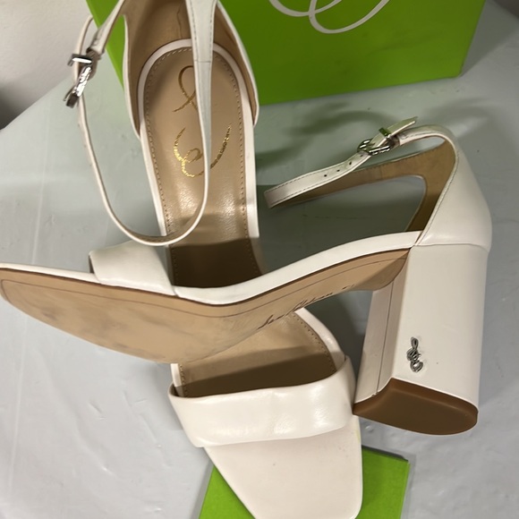 NIB- Sam Edelman Women's Daniella Strappy Block-Heel Sandals, White Leather - 9M - Picture 12 of 14